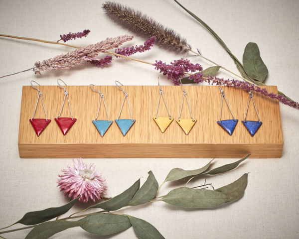 Boucles d’oreilles fanion - série 1