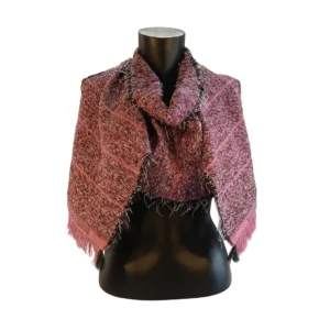 Châle Rose Nocture - Jasmine Tisseuse de fil
